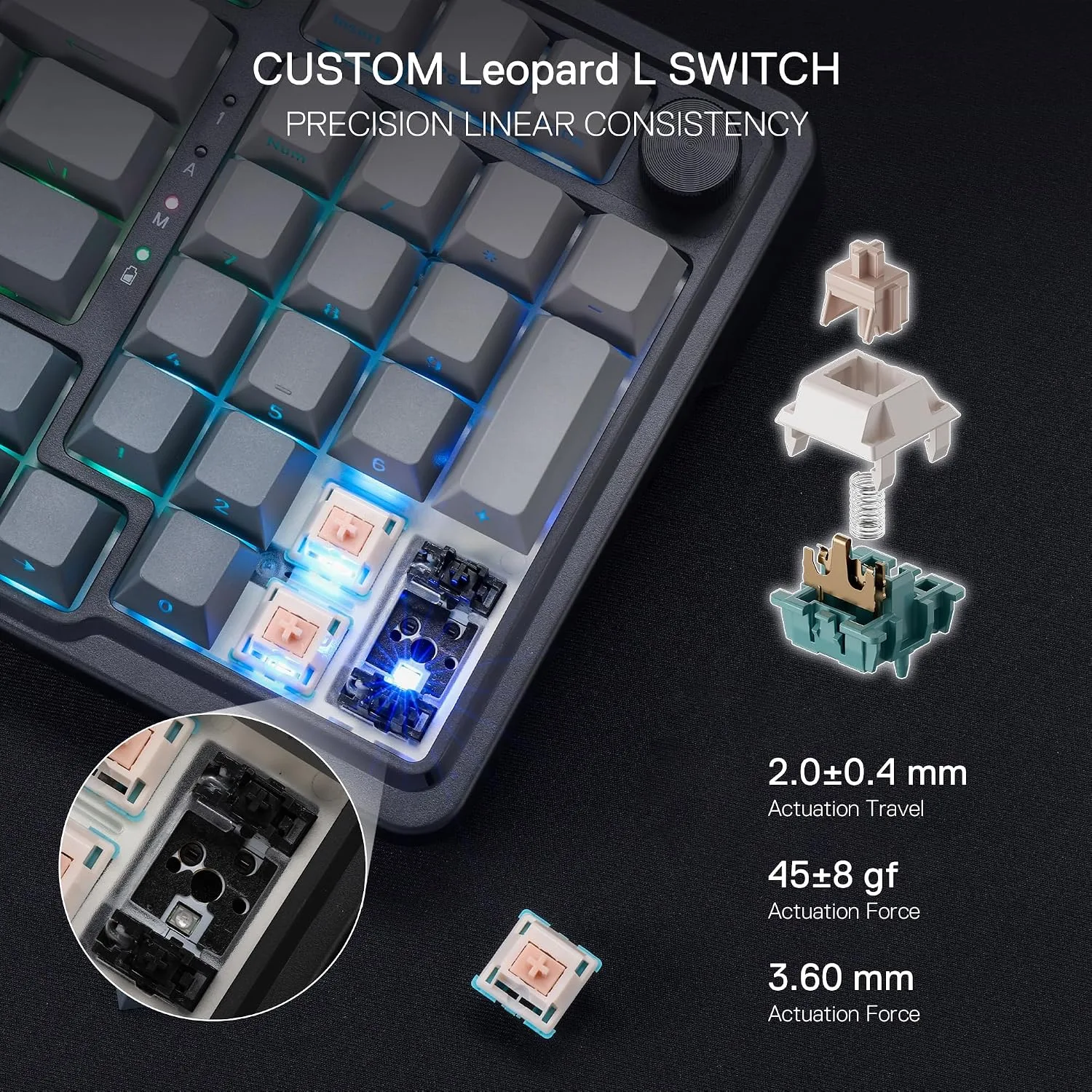 Redragon K686 PRO Wireless RGB Gasket Gaming Mechanical Keyboard, Easy Knob