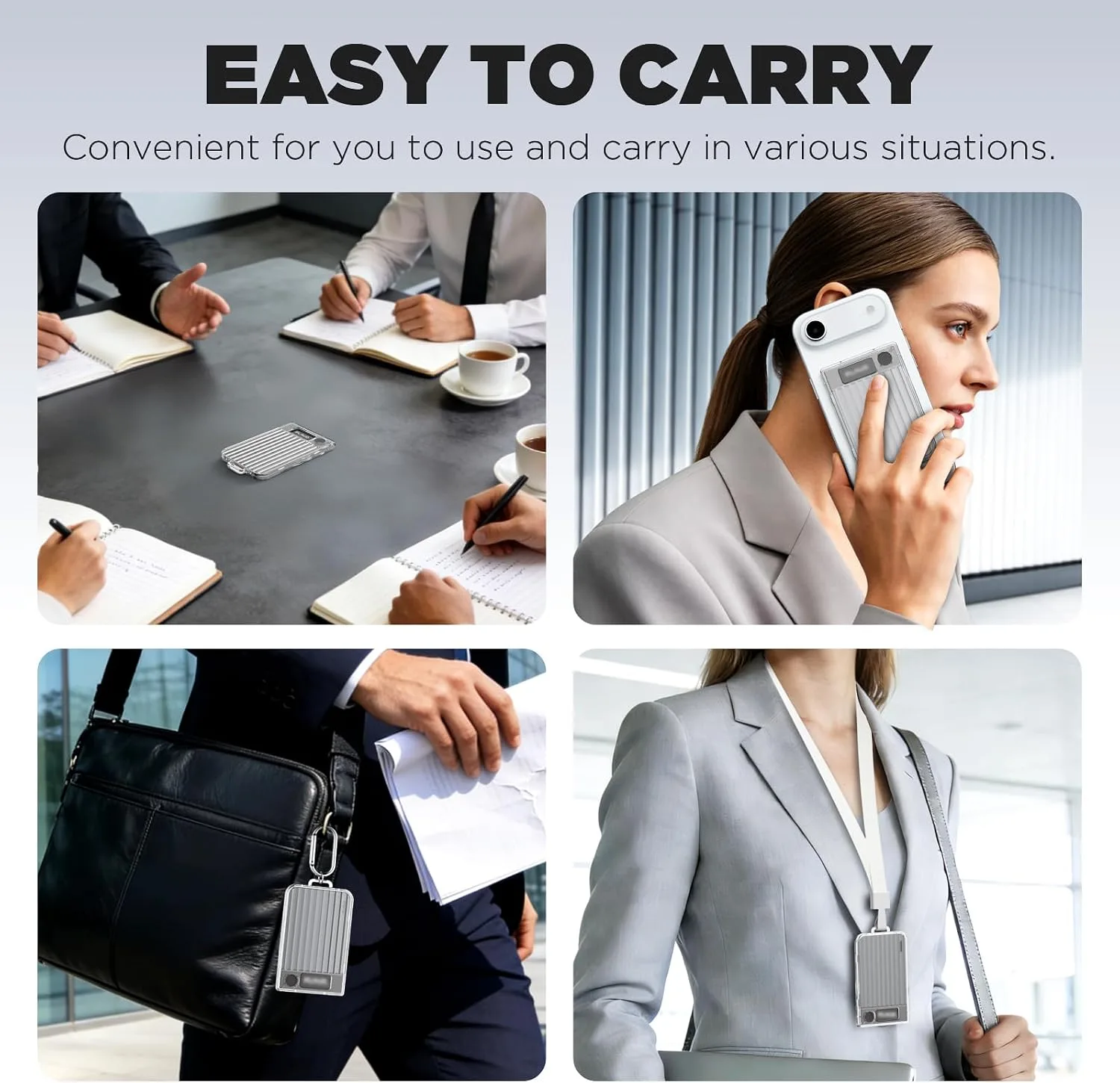 Magnetic Holder for Plaud Note&Plaud Note Pro(2025) with Lanyard&Carabiner,Anti-Scratch Hard Slim PC Portable Protective Case Ai Voice Recorder Accessories (Clear)
