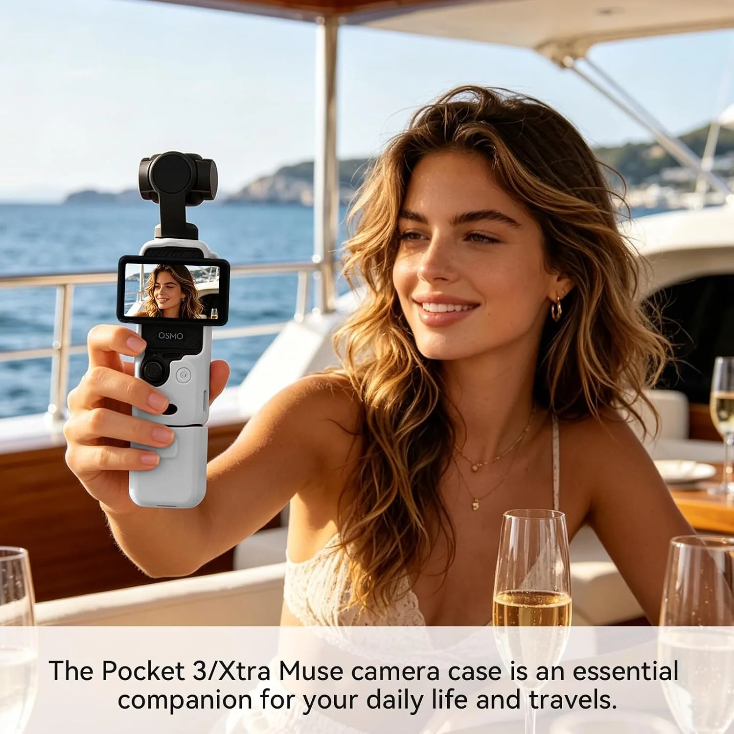 Protective Case for DJI Osmo Pocket 3/Xtra Muse Camera(Gray)
