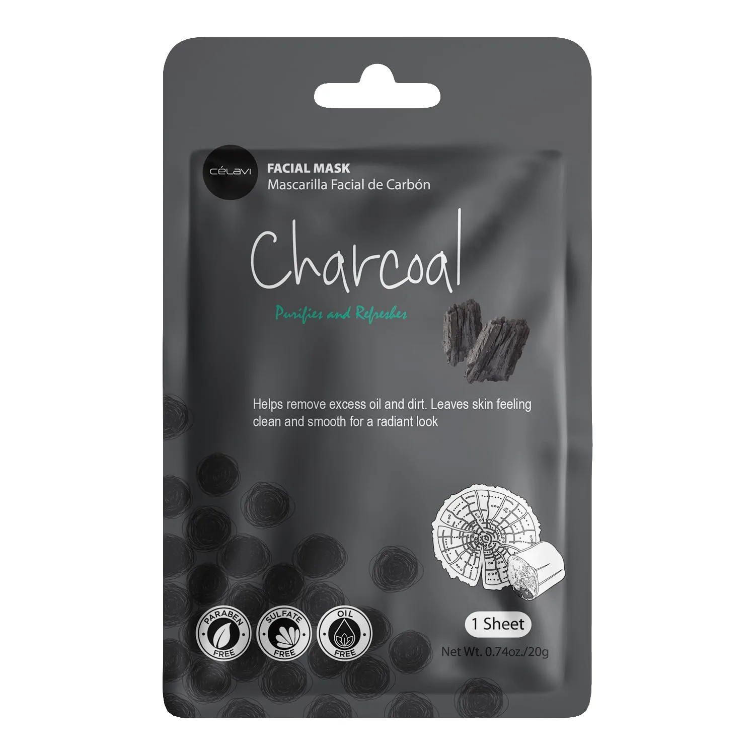 Celavi Korean Face Mask Sheet Set, Spa Masks, 12 Pack, Snail Mucin Mix