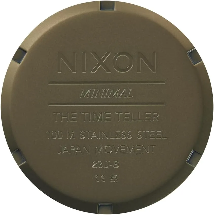 NIXON Time Teller A045 - 100m Water Resistant Men's Analog Fashion Watch (37mm Watch Face, 19.5mm-18mm Stainless Steel Band)