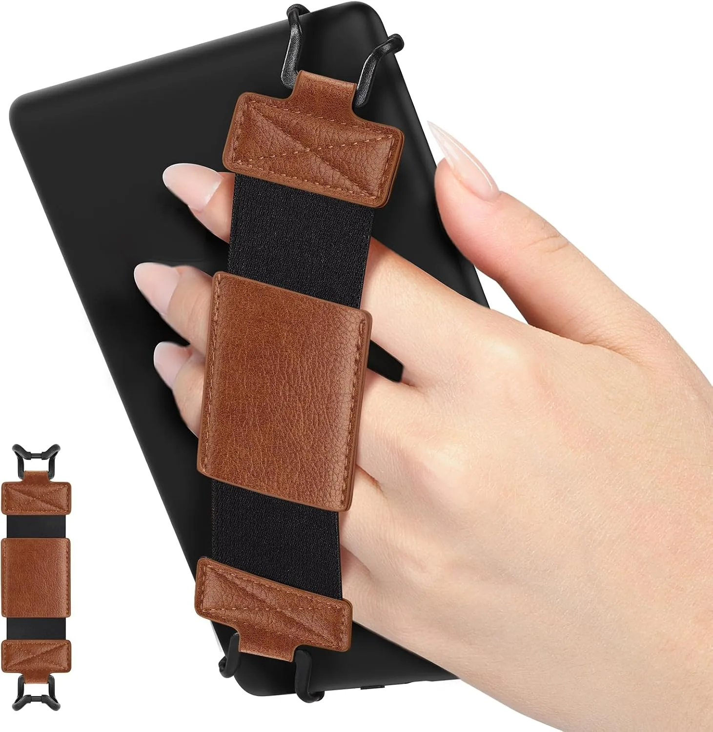 MoKo Soft Hand Strap for 6-8" eReaders Tablet, YT-Brown