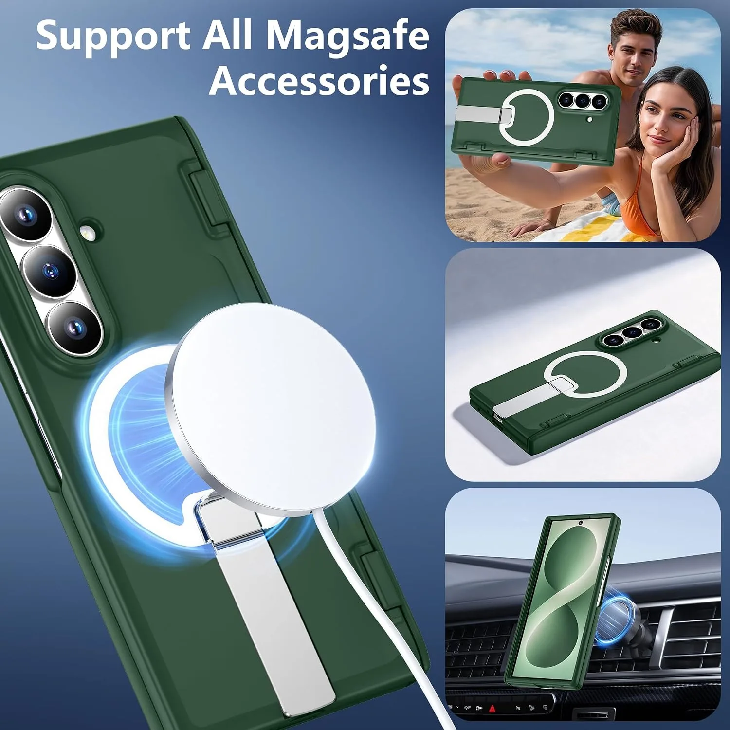 For Samsung Galaxy Z Fold 8 Ultra Case with Kickstand & Screen Protector