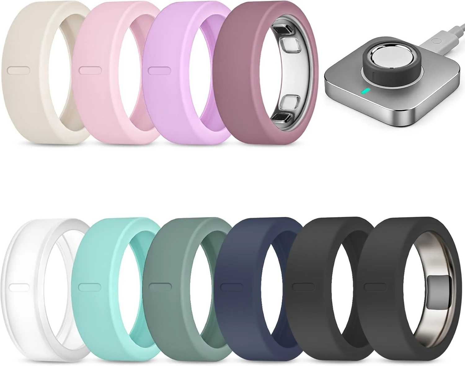 10 Pack Ring Cover Compatible with Oura Ring 5, Smart Ring Protector