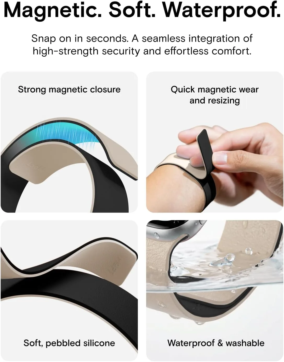 MOFT Snap Duo Watch Bands, Duo-Color Watch Band for Women &Men Daily Wear