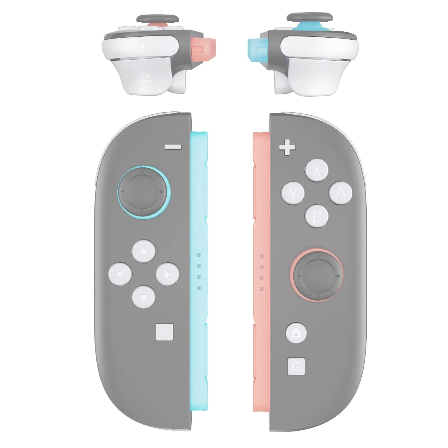Set completo de botones de reemplazo eXtremeRate para Joycon 2 Nintendo Switch 2 Blanco
