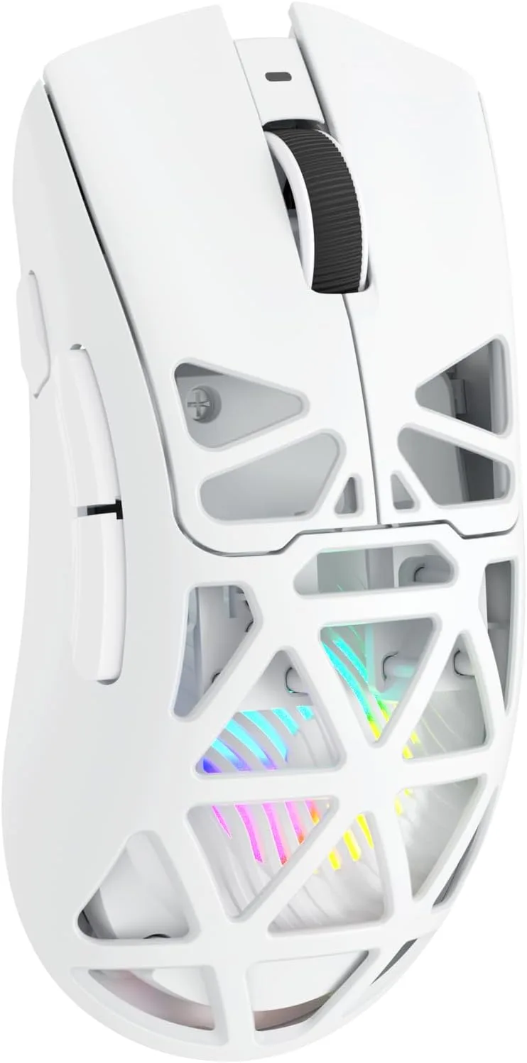 Mouse Gamer Strikonx Aula SC620 inalámbrico blanco 12000 DPI