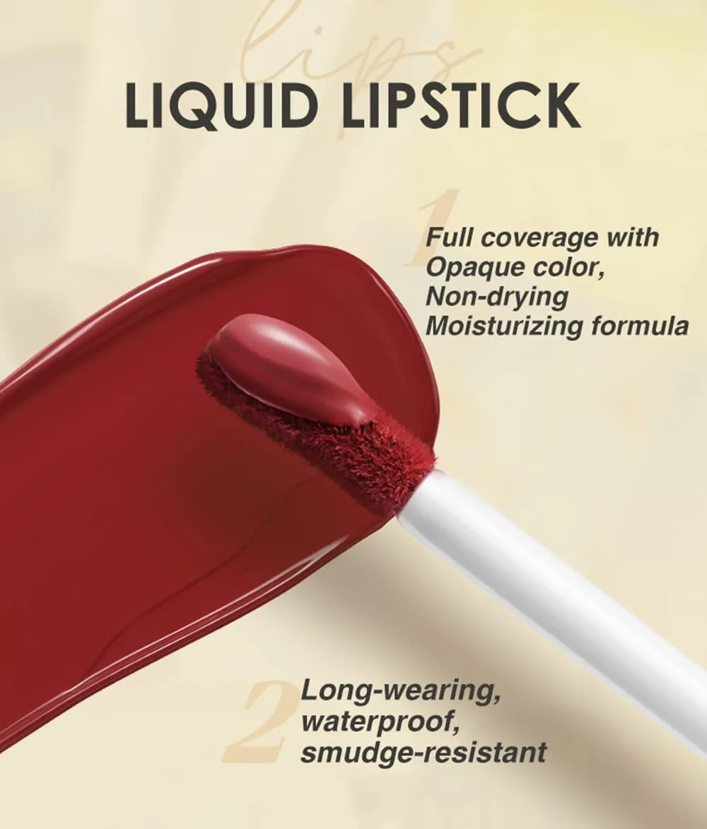 12Pcs Matte Liquid Lipstick and Lip Liner Set, Lip Makeup Combo (Set C)