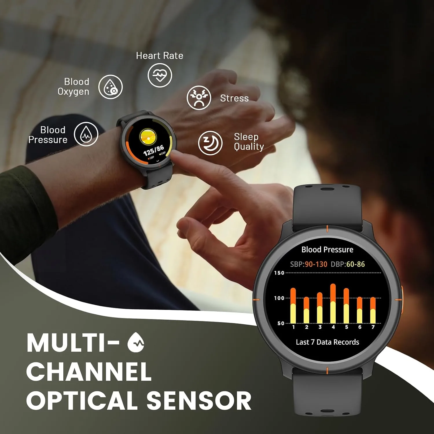 Smart Watch for Men Women, Bluetooth Calls, Activity Tracker, Android iOS