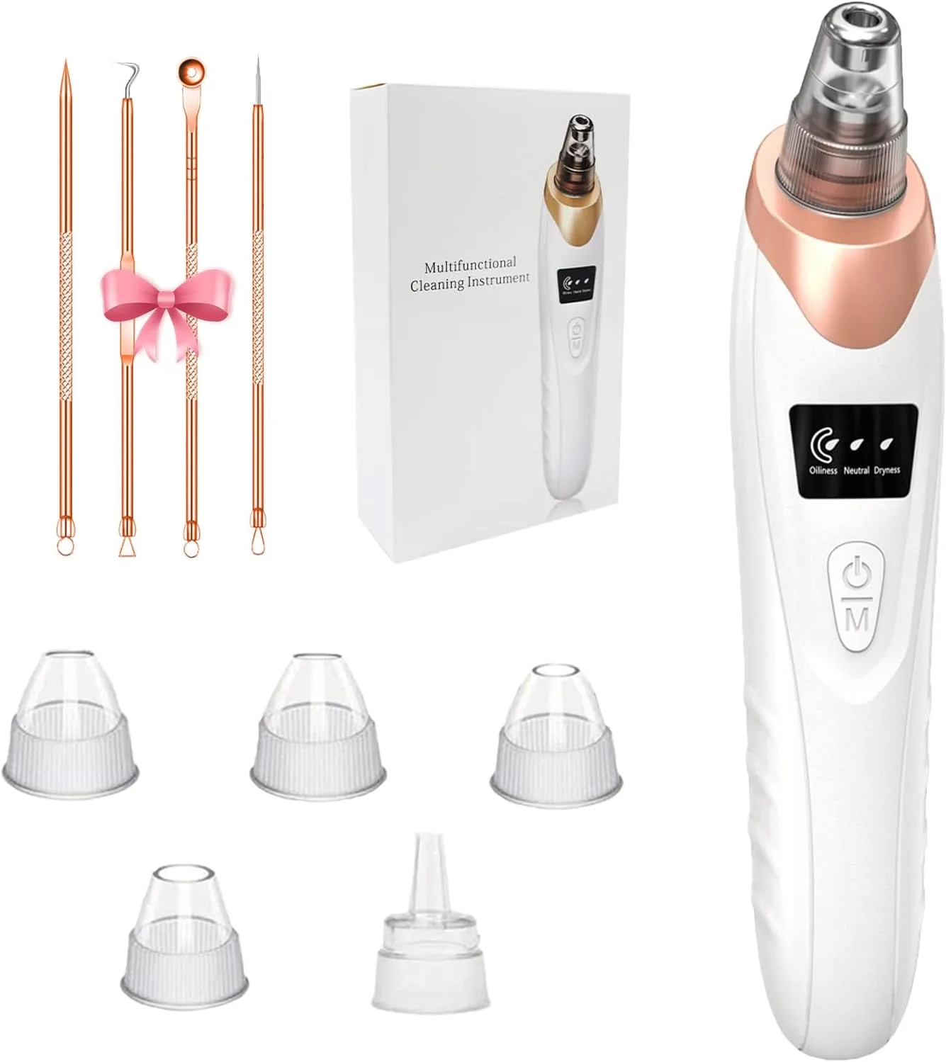 Blackhead Remover Pore Vacuum,Facial Pore Cleaner Blackhead Vacuum (Blue)