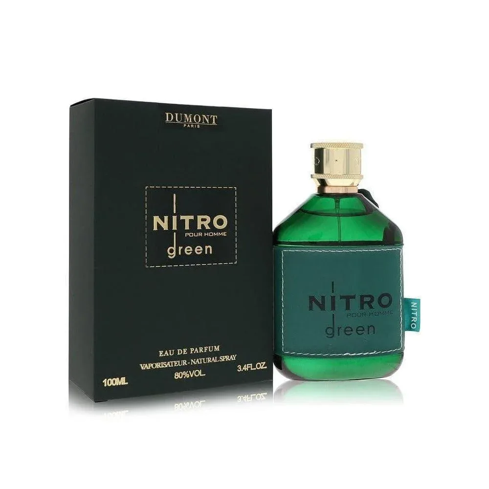 Perfume Nitro Green by Dumont for Men EDP Spray 3.4 oz