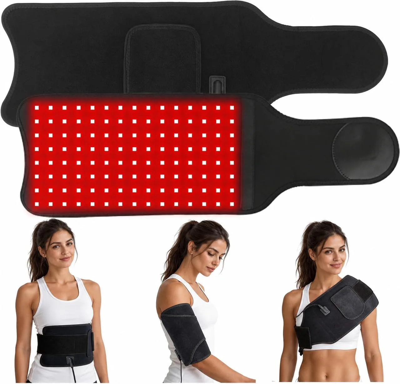 Red Light Therapy Pad, 120 LEDs Adjustable 26"x8.3" Light Wrap,Corded