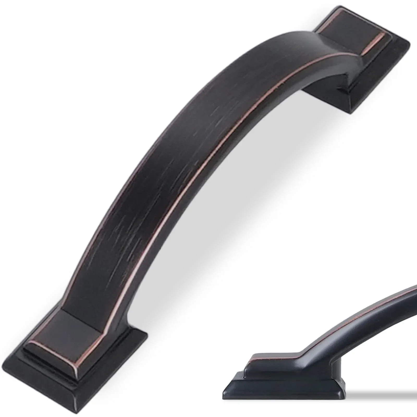 Manija para mueble y closet 20 piezas 76mm bronce aceitado aleación de zinc