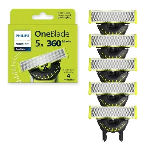 Philips Norelco OneBlade 360 Replacement Blades, 5 Pack