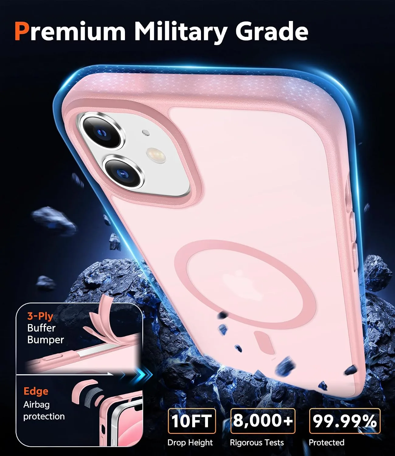 FNTCASE for iPhone 13 Mini/12 Mini Matte Case Compatible with Magsafe