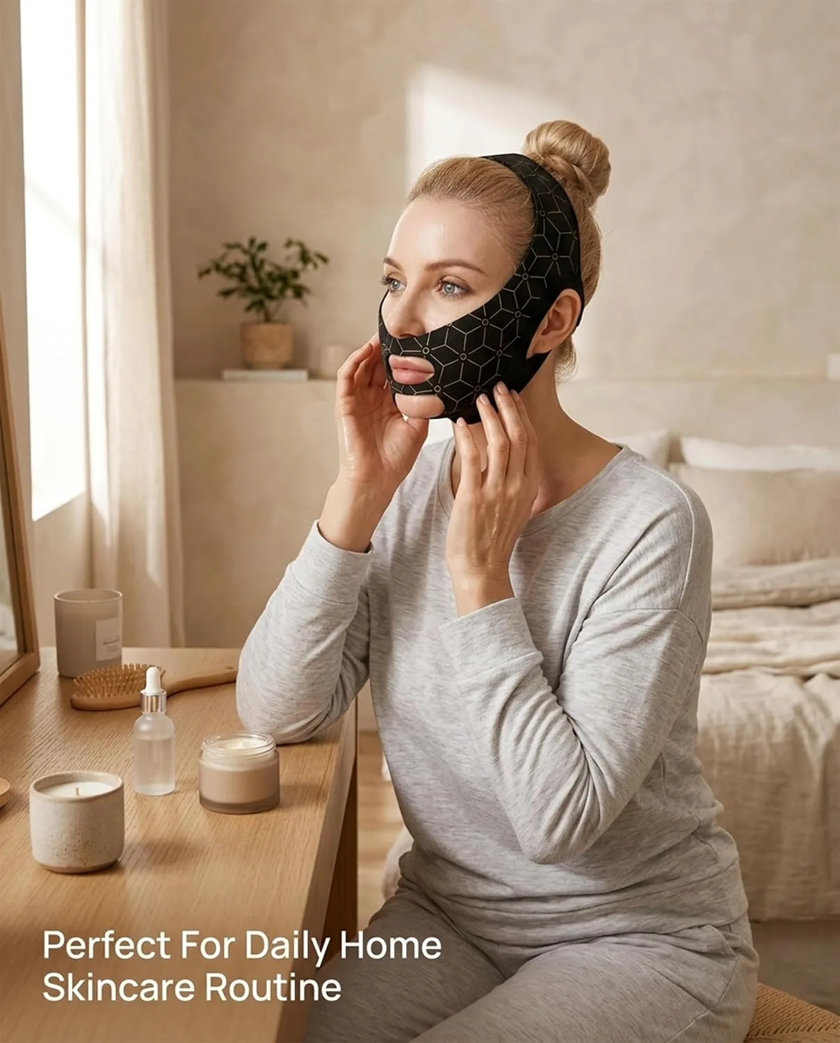 Reusable Double Chin Reducer Strap | V Line Face Lifting Chin Strap for Women, Sleep & CPAP Use