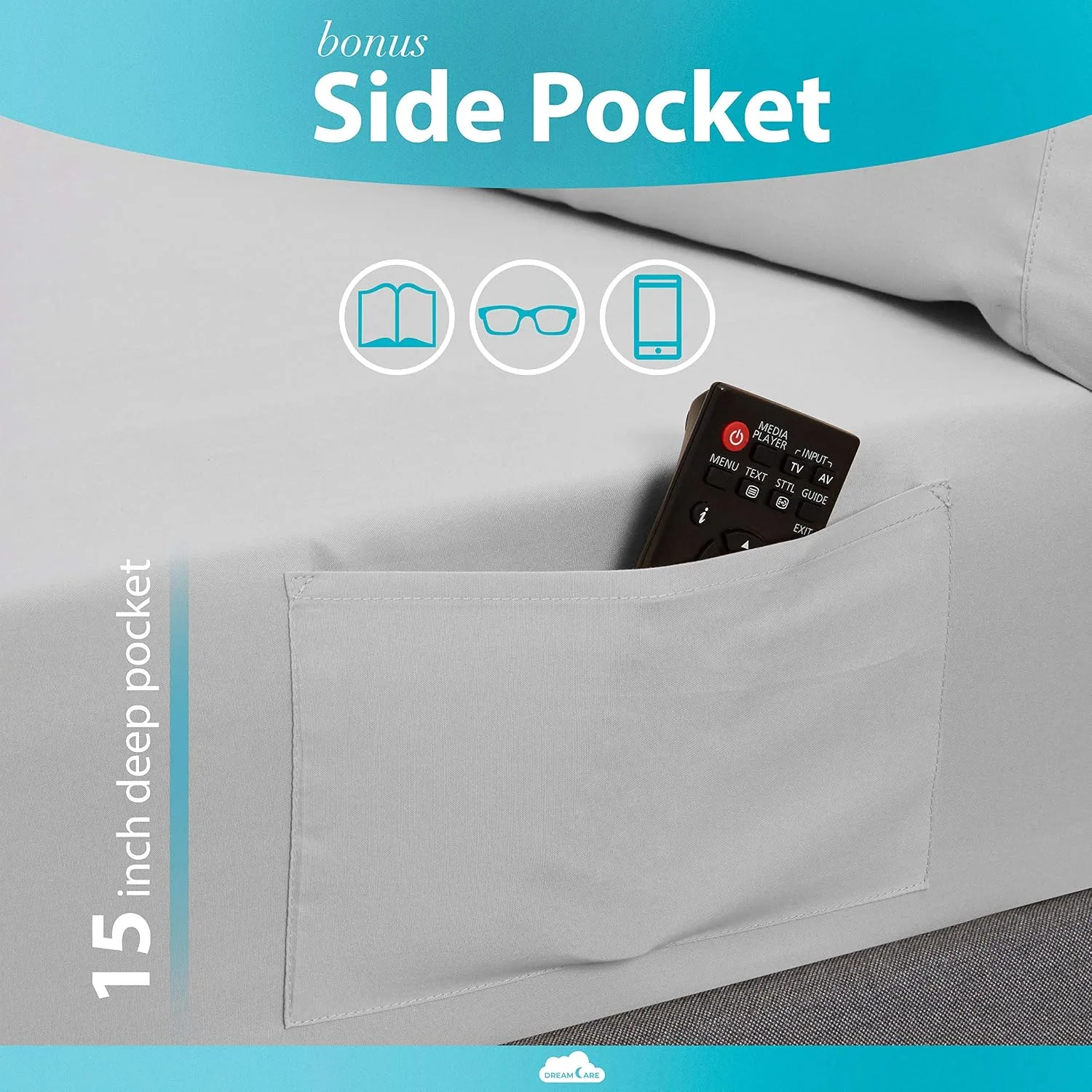 DREAMCARE King Size Sheets Set - 6 pcs Breathable Cooling Sheets King Size