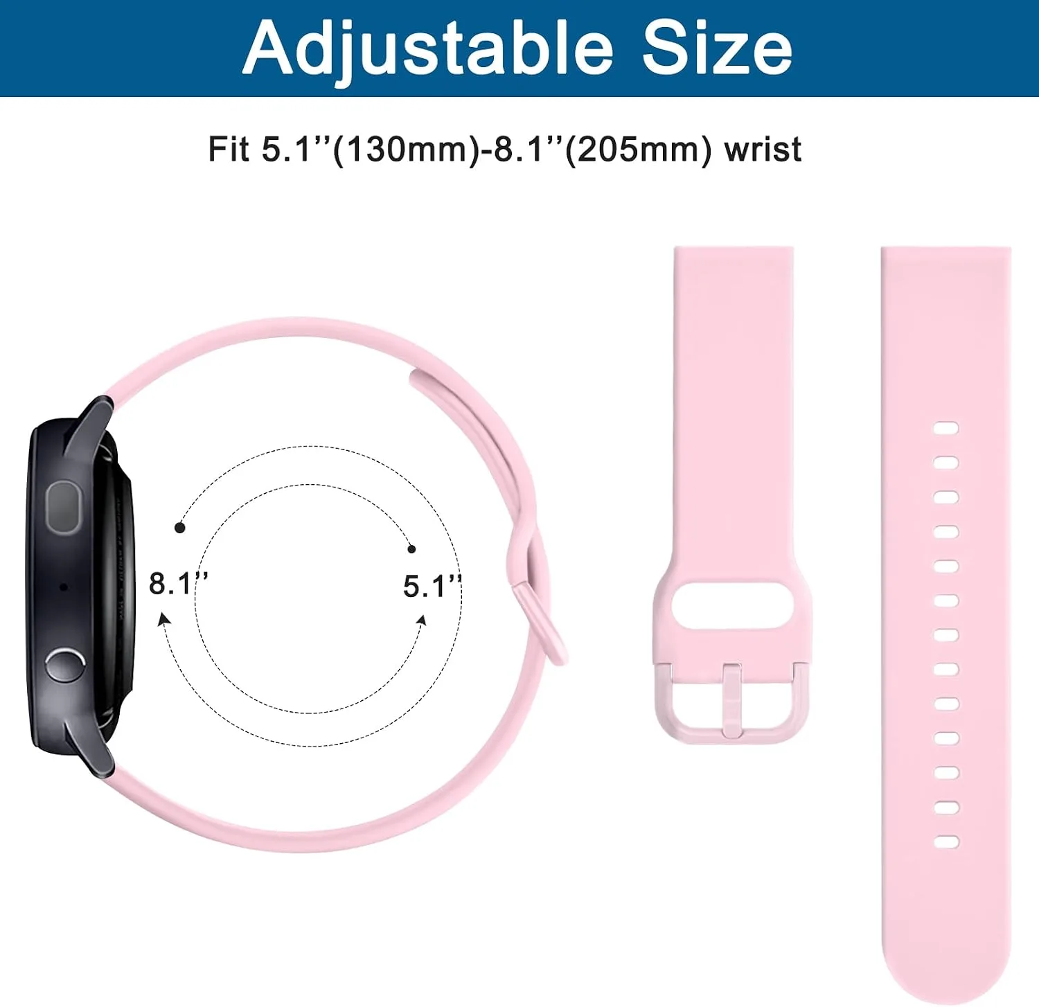 AK Band for Amazfit GTS 4 / GTS 4 Mini / GTS 3 / GTS 2 / GTS 2e / GTS 2 mini / GTS / GTR mini Bands, 20mm Soft Replacement Sport Strap for Amazfit Bip 3 / Bip 3 Pro / Bip U Pro / Bip / Bip Lite / Bip S / Bip S lite / Bip U Smart Watch Women Men