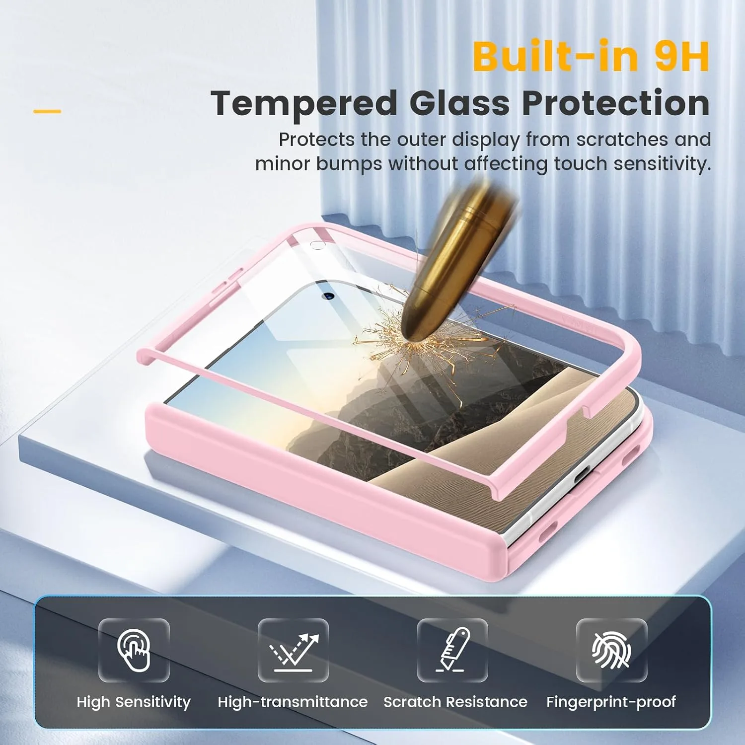 Magnetic for iPhone Duo Case with Hinge Protection, Fit for MagSafe Pink