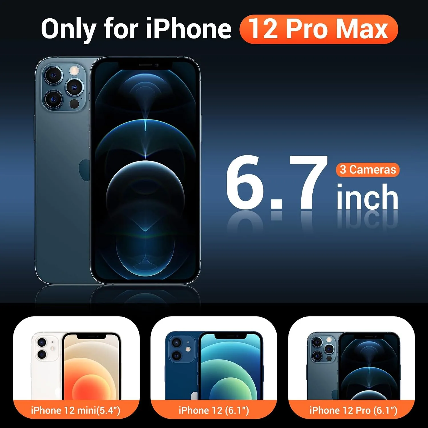 Temdan for iPhone 12 Pro Max Case Clear