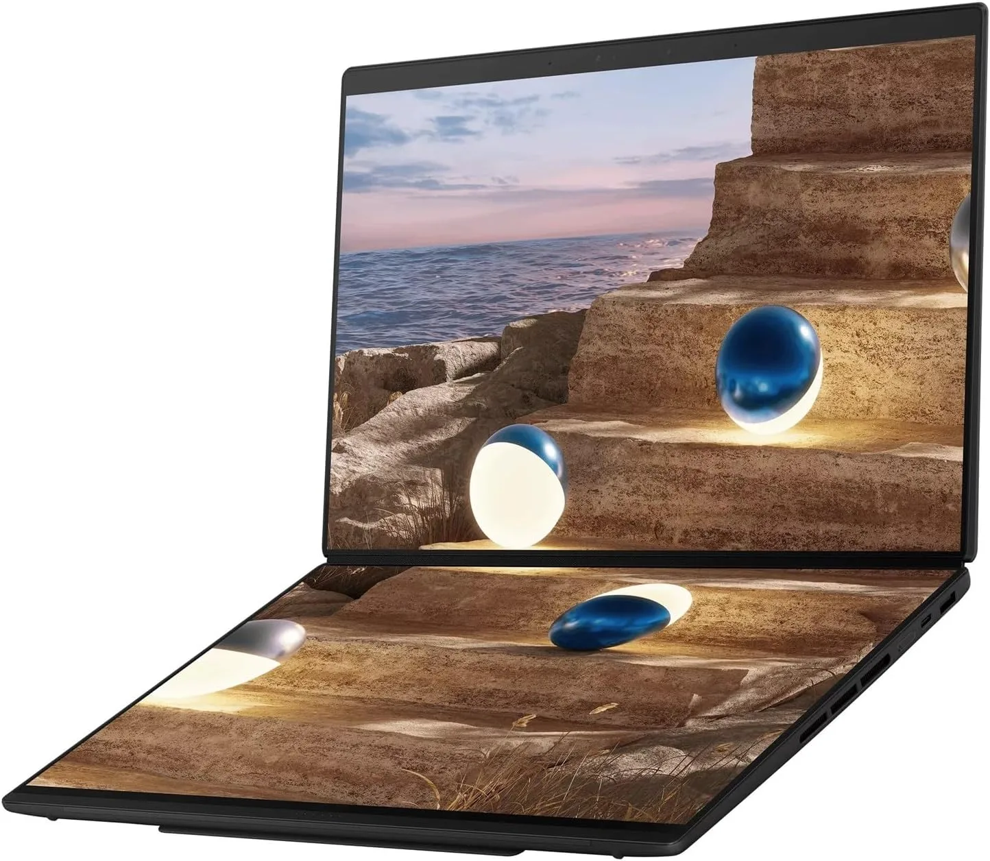 EXCaliberPC [2026] ASUS Zenbook Duo UX8407AA-PBX9T (Intel Core Ultra X9 378H, 32GB RAM, 2TB SSD, 14" OLED 3K 144Hz Touch, Windows 11) Touchscreen Laptop