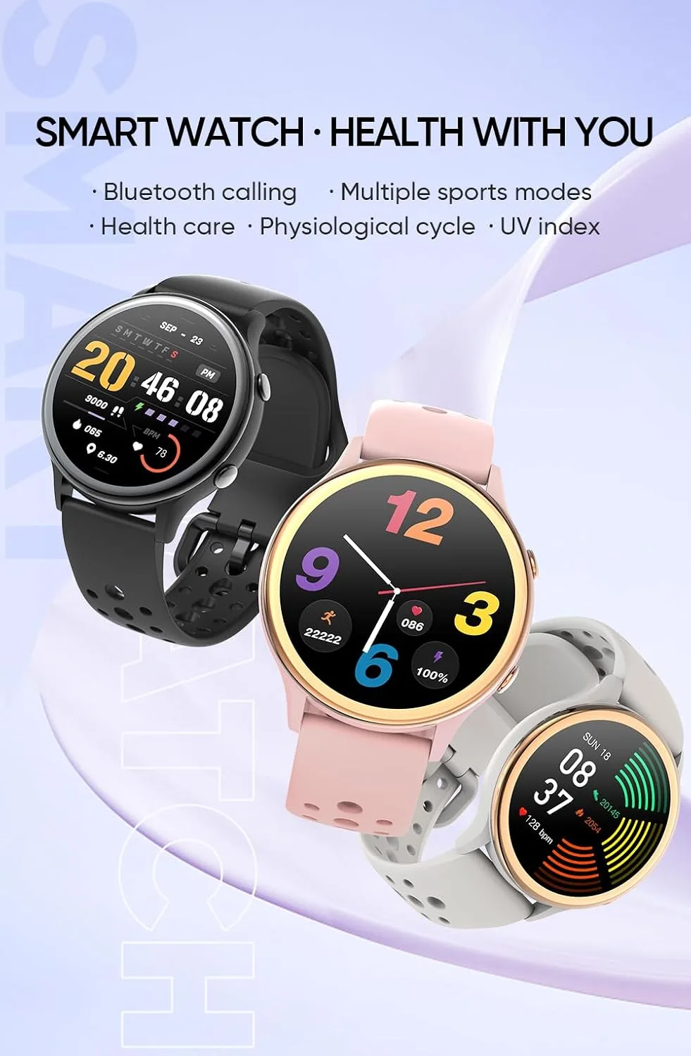 ICOMTOFIT Smart Watches for Women, Fitness Tracker with Heart Rate & SpO2 Monitor, IP67 Waterproof Activity Tracker for Men & Women, Smart Watch for Android & iPhone