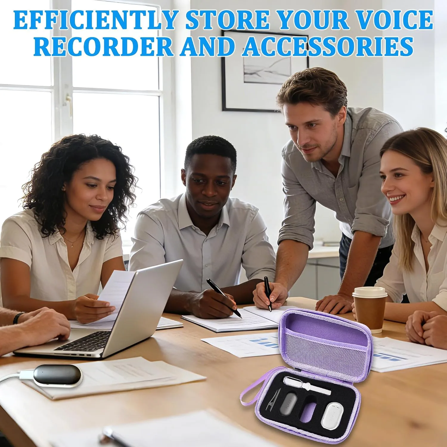 Protective Case for PLAUD NotePin Voice Recorder (Purple)
