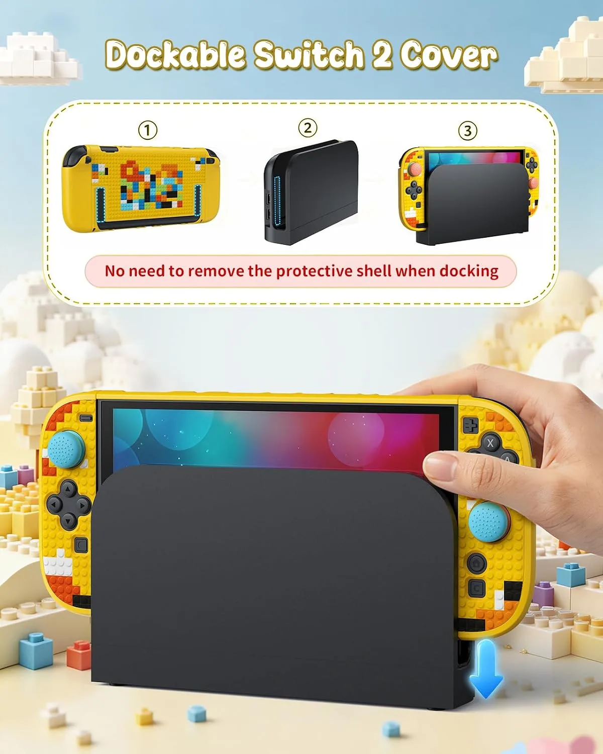 FYOUNG Switch 2 Case, Dockable Hard Shell Cover for Nintendo Switch 2 2025
