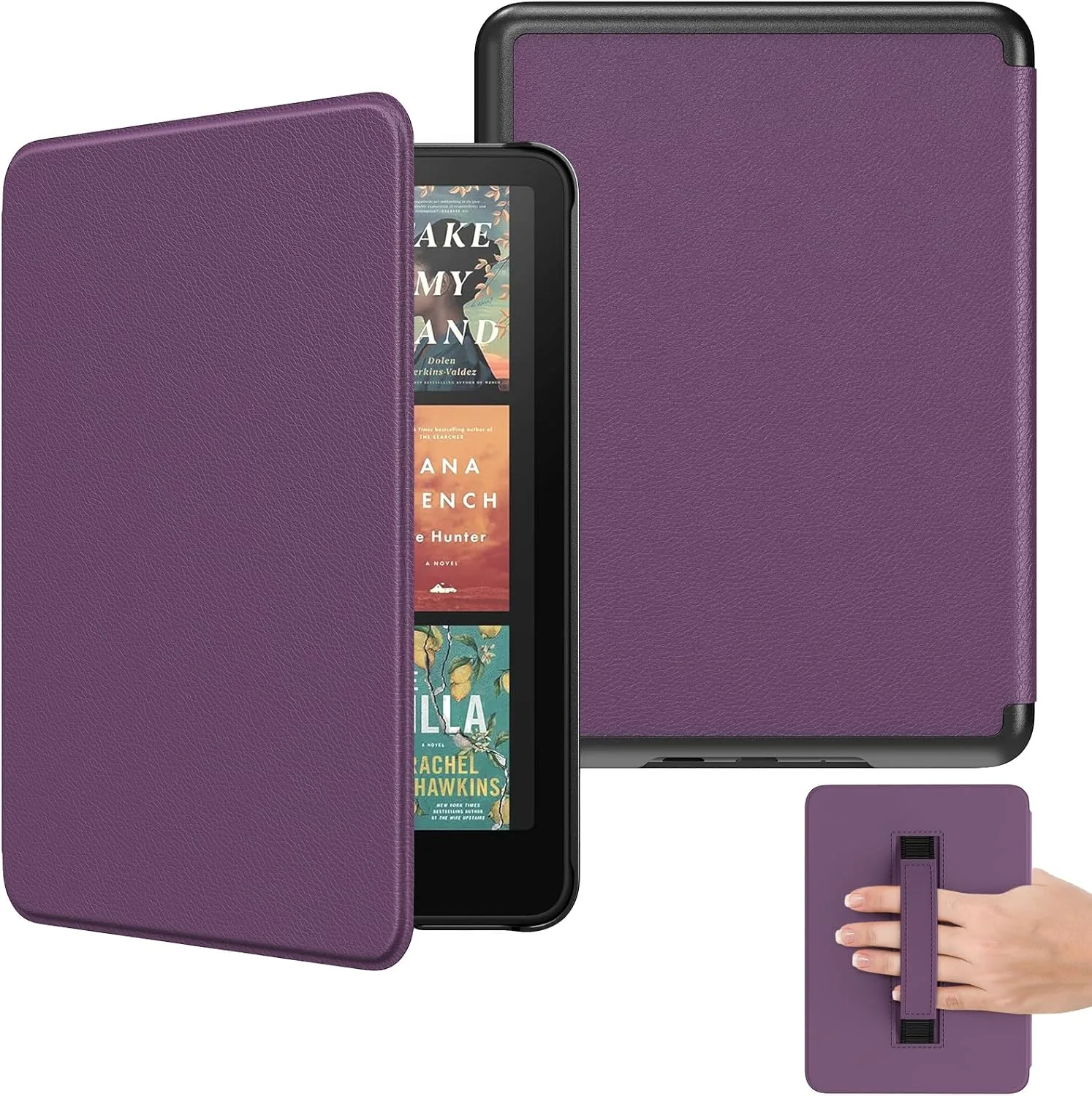 MoKo Case for 7" Kindle Paperwhite 12th Gen 2024, Lychee Deep Purple