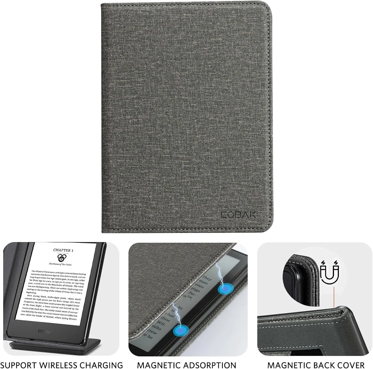 CoBak Case with Stand for for 6" Kindle (2024 & 2022, 11th Gen)