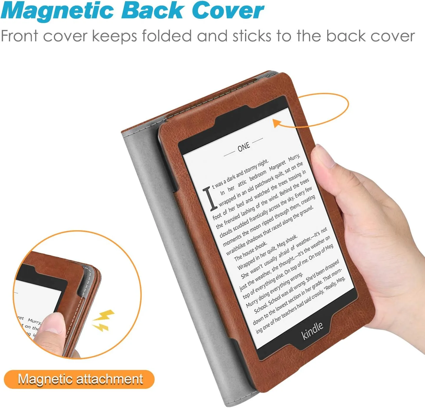Fintie Stand Case for 6" Kindle Paperwhite 10th Gen 2018, Vintage Brown