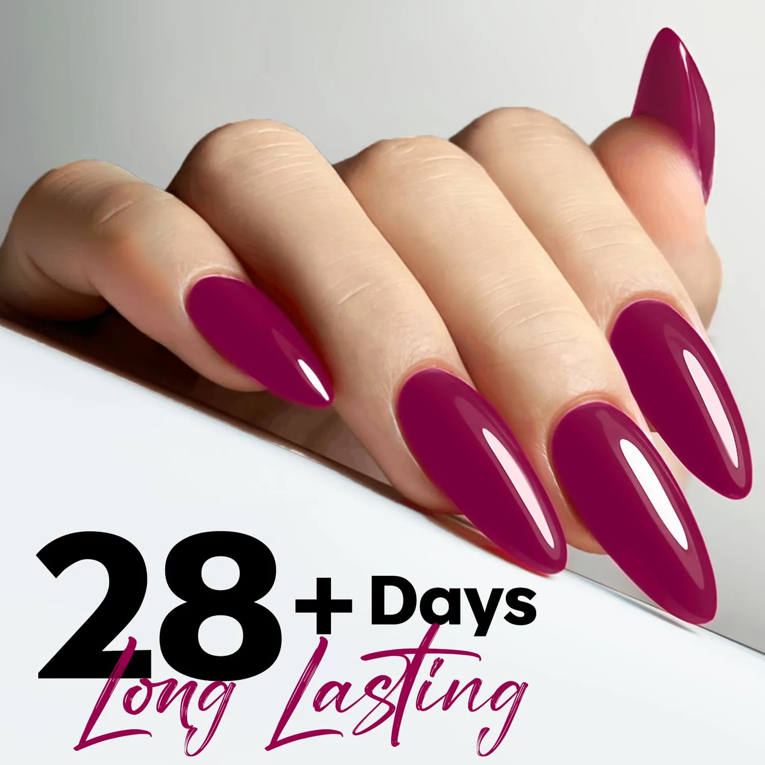 modelones Plum Red Gel Nail Polish, 28+Days Long-Lasting