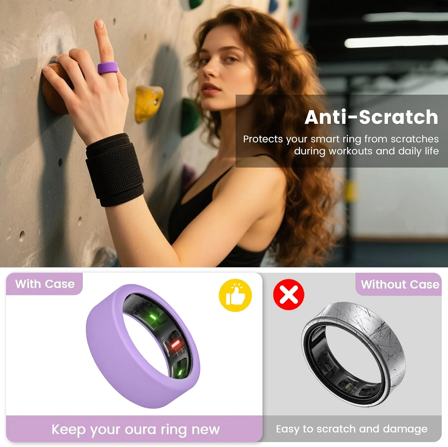 4 Pack Ultra-Thin Covers Compatible with Oura Ring Gen 4/Oura Gen 3 Cover