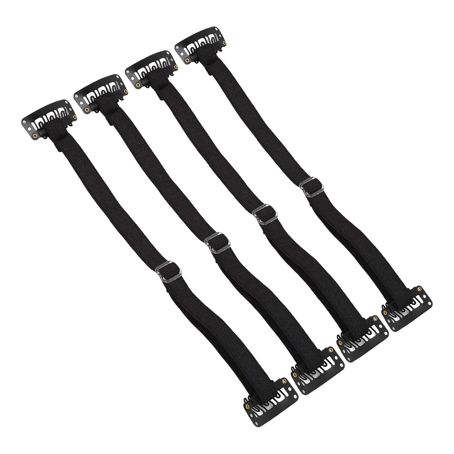 4Pcs Facelift Bands with Clips, Adjustable Elastic Instant Face Band, Invisible Hairpin Face Stretching Lifting Strap, Face Slimming Band, Wrinkles Remove Belt for Face