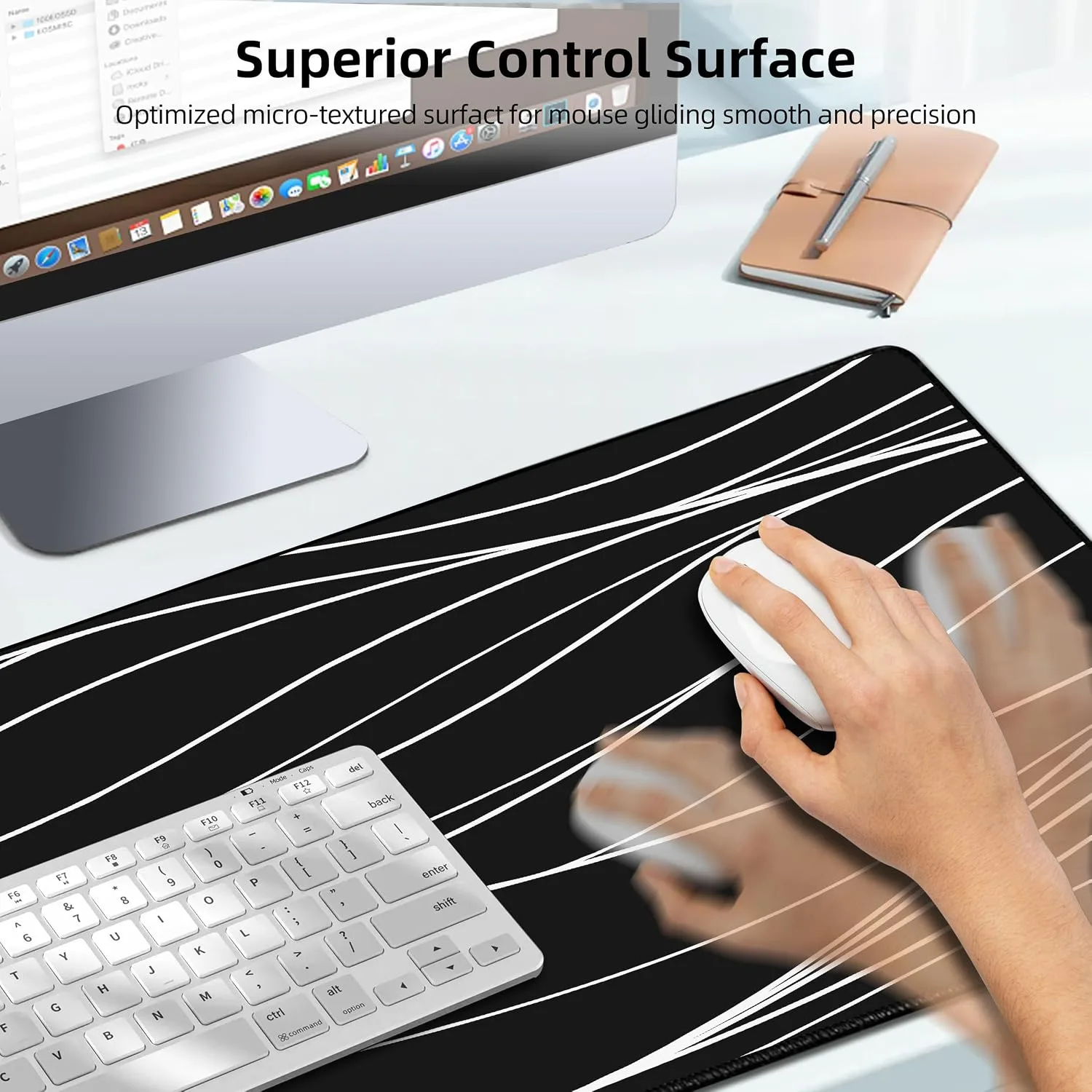 Mouse Pad with Magnetic Wireless Charging, 31.5"x15.8" XXL Desk Mat