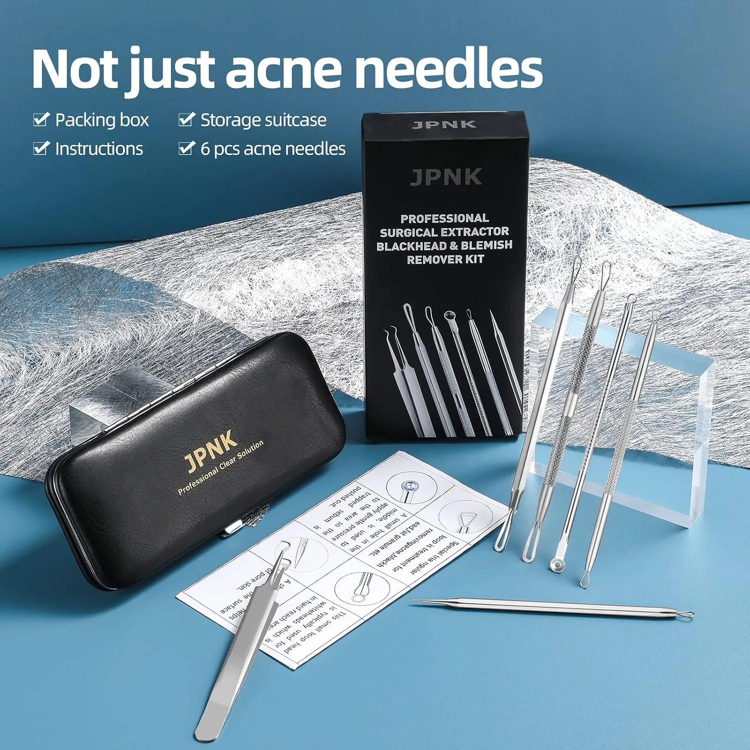 JPNK Blackhead Remover Comedone Extractor Acne Removal Kit..