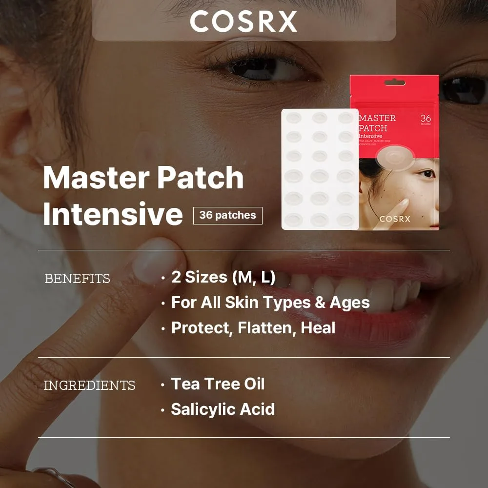 COSRX Master Patch Intensive, Oval-Shaped Pimple Patches (36 Counts)