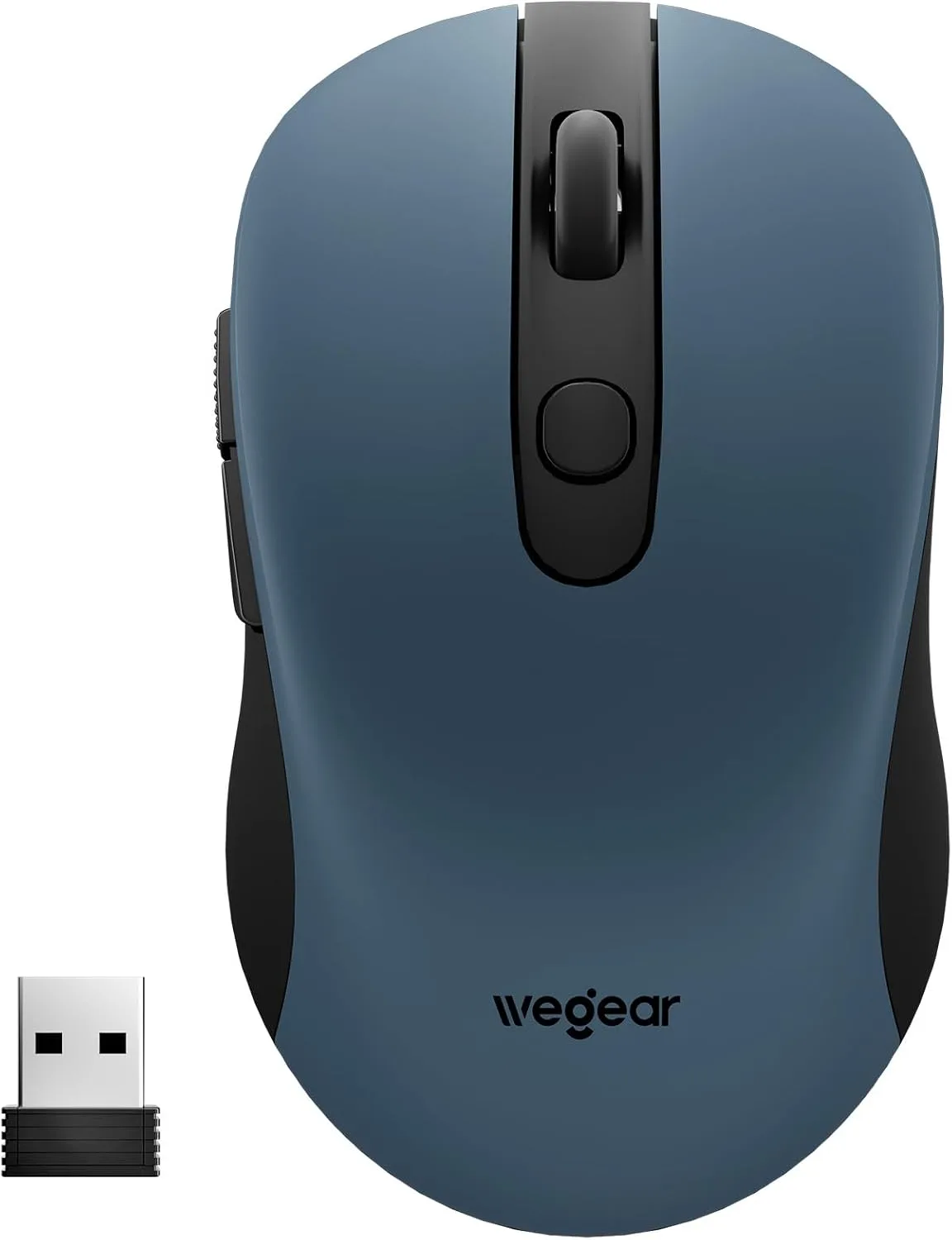 wegear USB Wireless Mouse for Laptop PC Mac, 2.4GHz Cordless Mouse-Blue