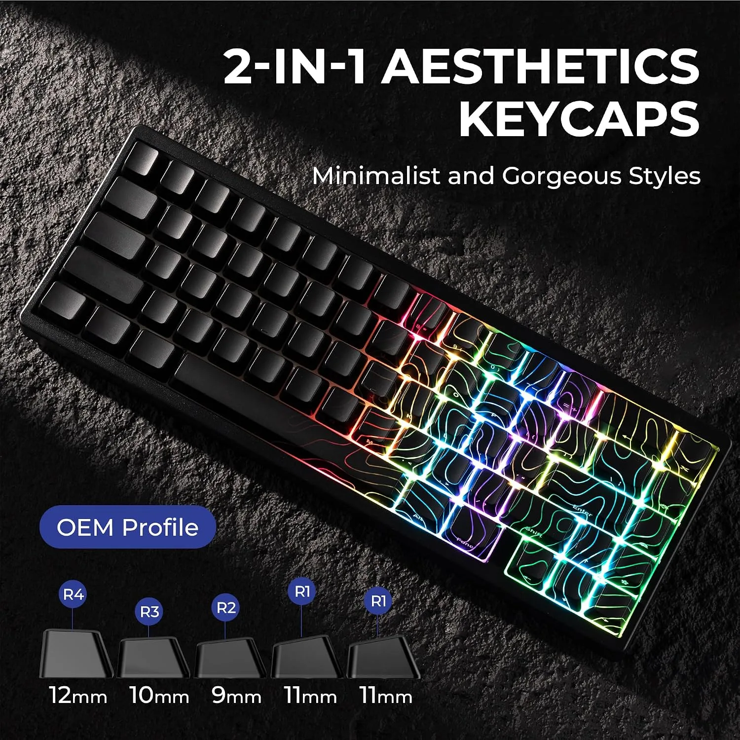 XVX M67 60% Percent Keyboard Wireless, QMK/VIA Phantom Gaming Keyboard
