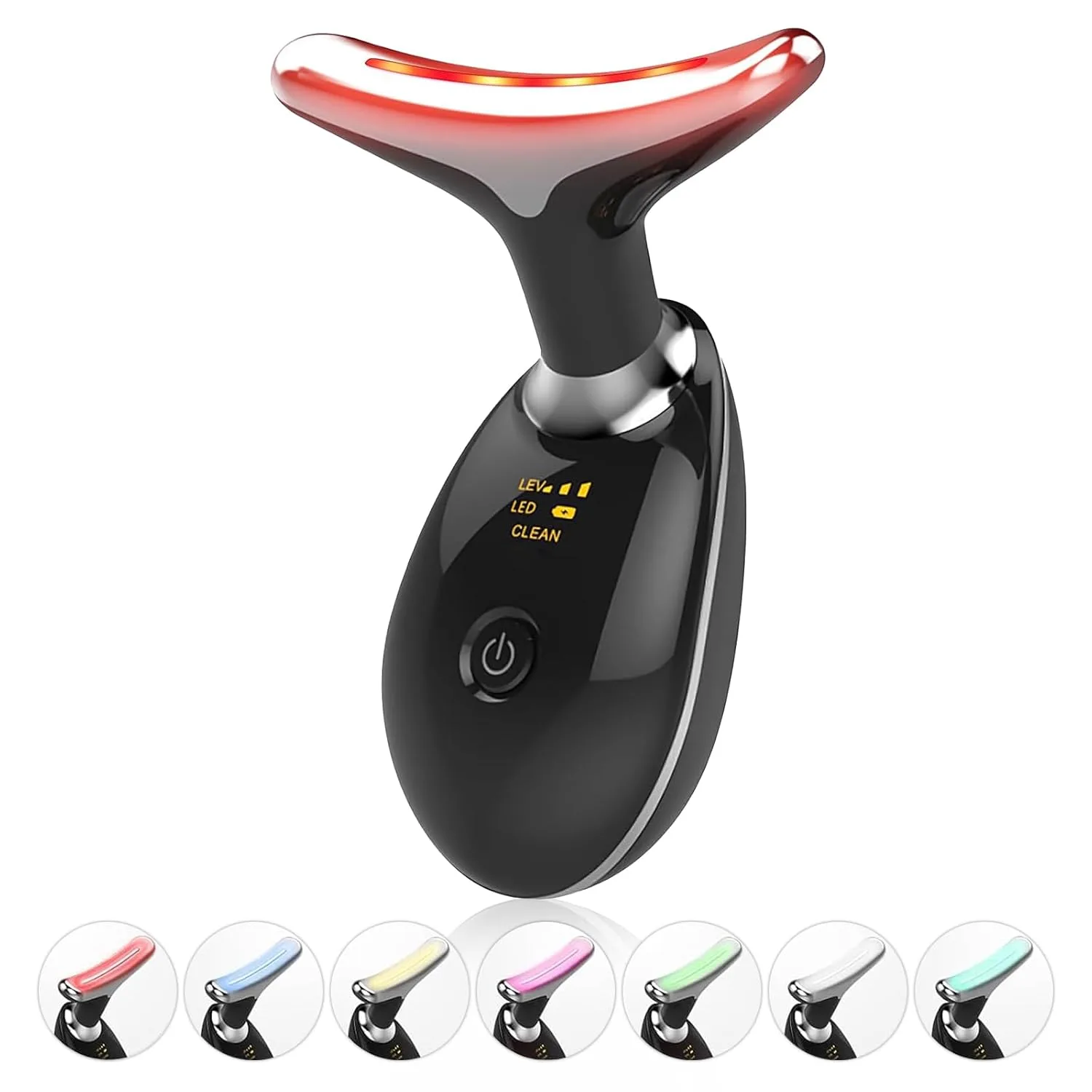 Dispositivo portátil para belleza facial Lyndops 7 colores negro brillante