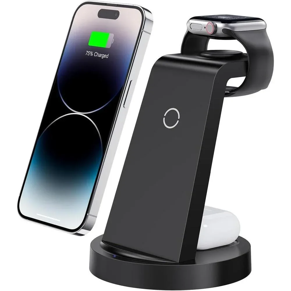 Estación de carga inalámbrica Anlmz 3 en 1 para iPhone, Apple Watch y AirPods