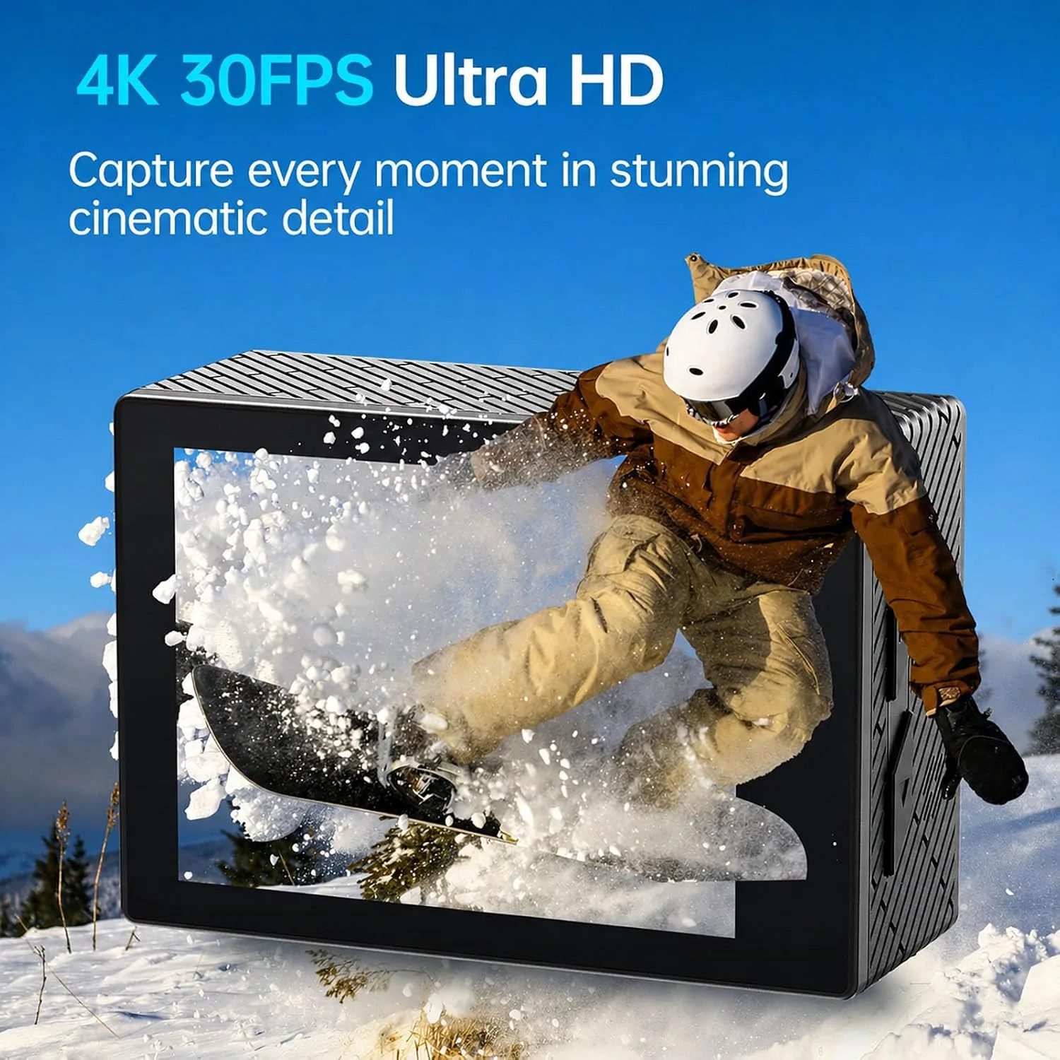4K Action Camera 20MP Touch Screen WiFi EIS 131FT Waterproof
