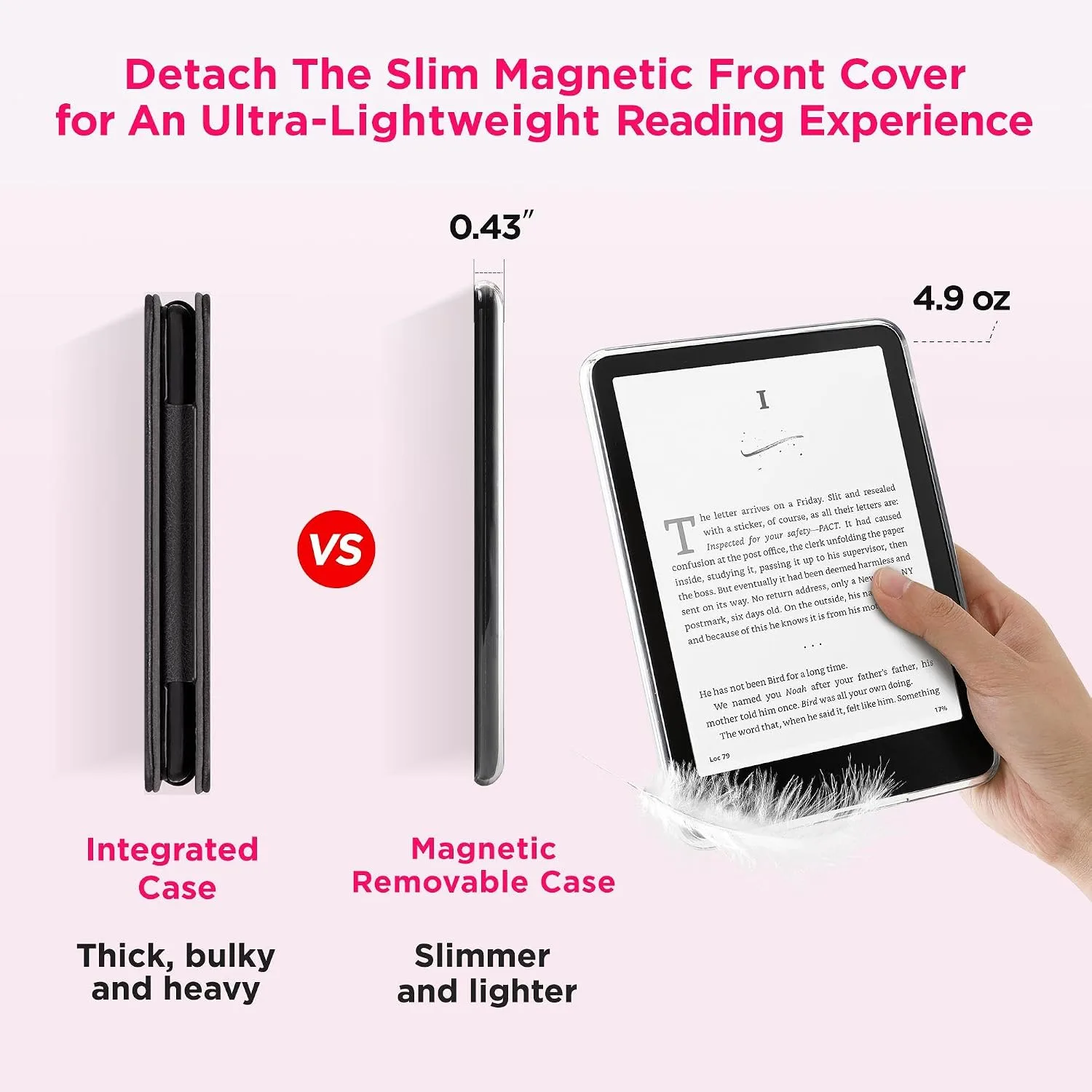 SESENSE Magnetic Case for 7'' Kindle Paperwhite 12th Gen 2024 & Colorsoft