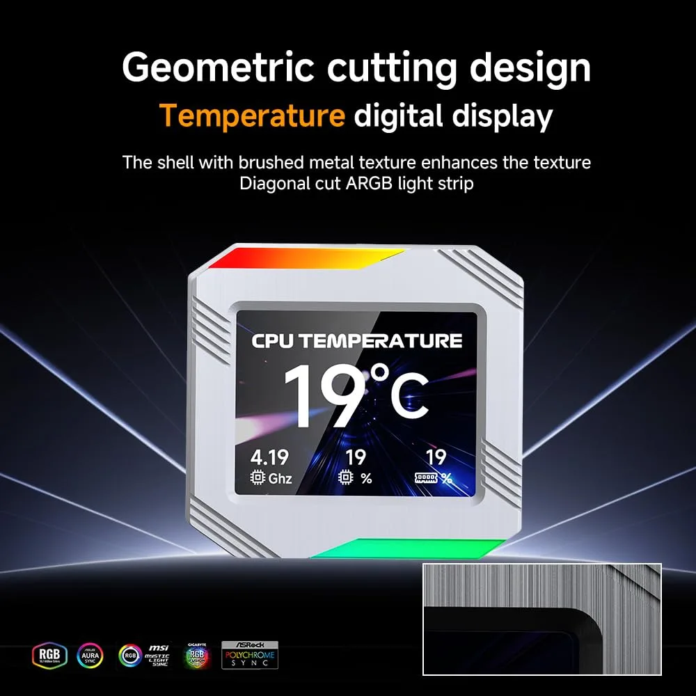 Astroshel V2G 360 Argb Water Cooling CPU Cooler|3 * 120mm PWM Fans with 2000RPM|Customizable LCD Digital Display Screen|for Intel LGA1851/1700/1200/115X AMD AM4/AM5(White-360mm)