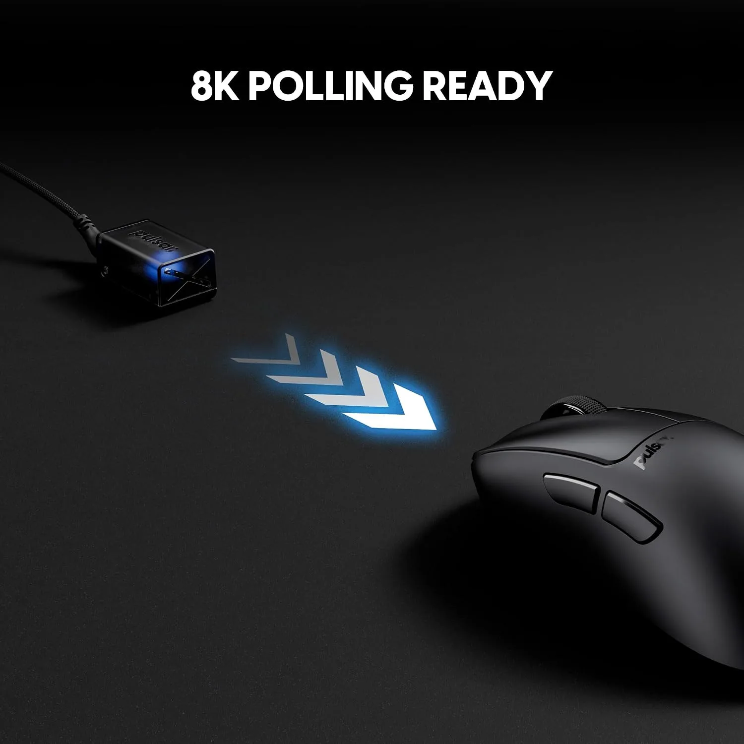 Pulsar Gaming Gears Xlite Crazylight Wireless Gaming Mouse, Mini, Jet Black