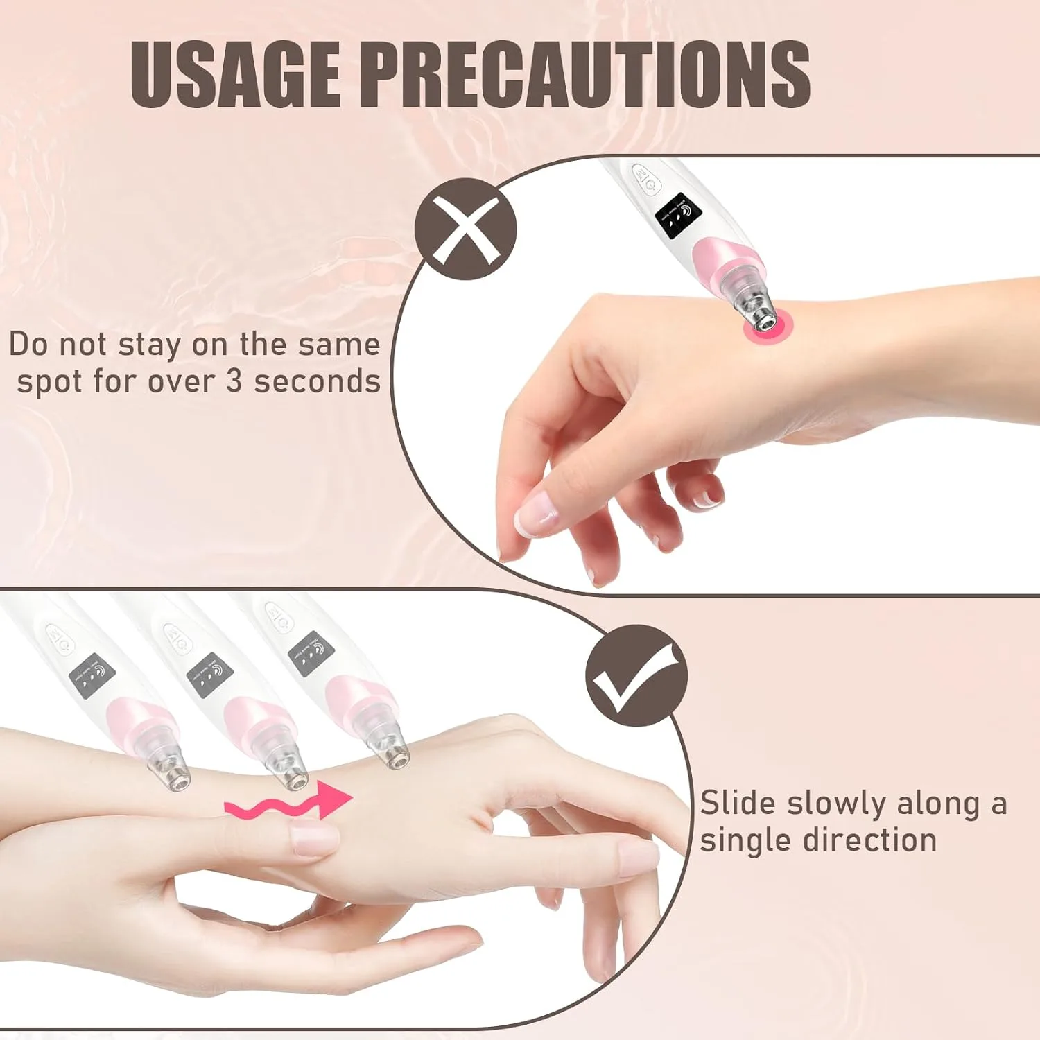 Blackhead Remover Pore Vacuum,Facial Pore Cleaner Blackhead Vacuum (Pink)