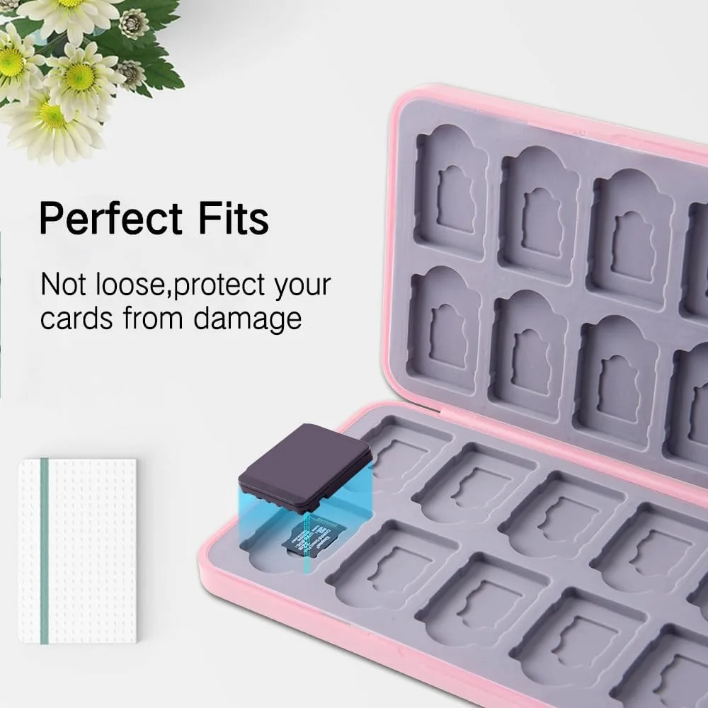 PERFECTSIGHT 48 Switch Game Card Case for Nintendo Switch OLED/ Lite, Cute 48 Switch 2 Game Holder Cartridge Case for Game Cards and SD Cards, Kawaii Portable Compact Storage Box, KB