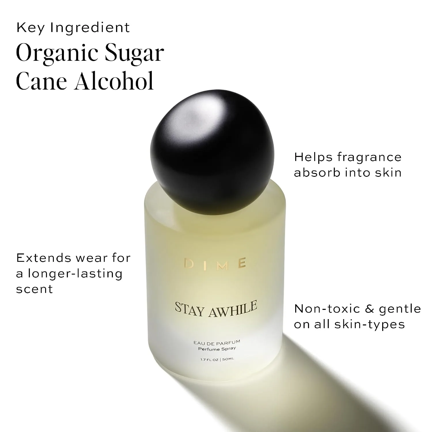 DIME Beauty Stay Awhile Perfume - Gourmand Warm, 1.7 oz