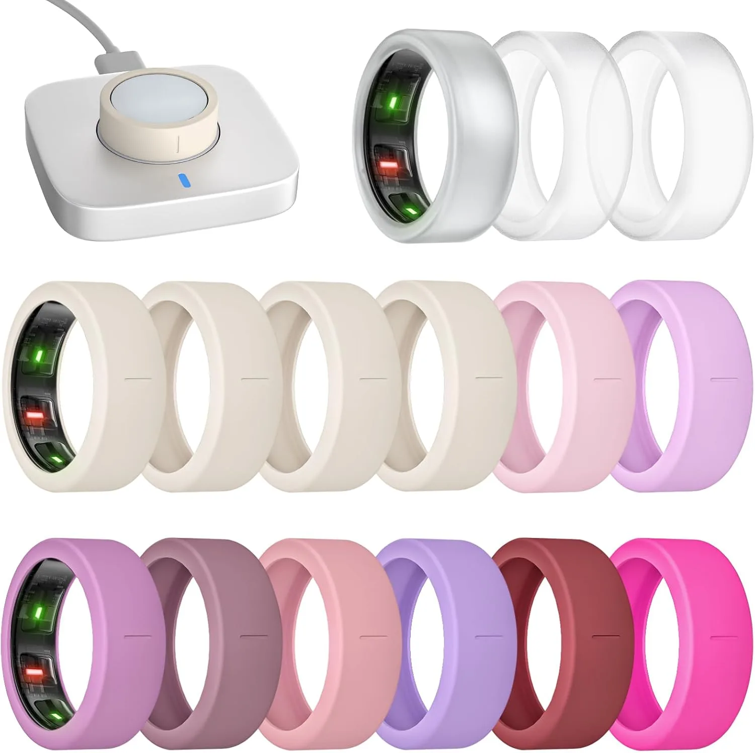 15 Pack Ring Covers Compatible with Oura Ring Gen 4/4 Ceramic/Gen 3