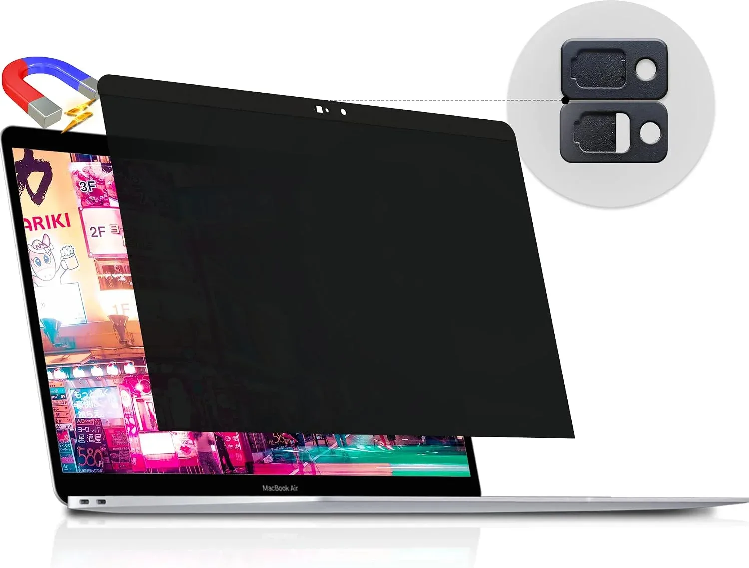 Peslv Magnetic Privacy Screen for Macbook Air 13 Inch (2018-2021, M1) / Macbook Pro 13 in (2016-2022, M1, M2), Removable Anti Blue Light Glare Filter for Mac 13In Laptop